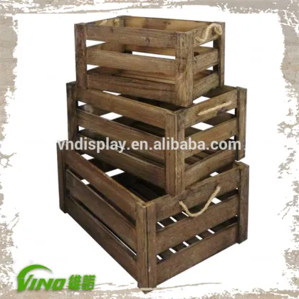 Vintage Storage Crate , Crate Wood , Distressed Wood Crate