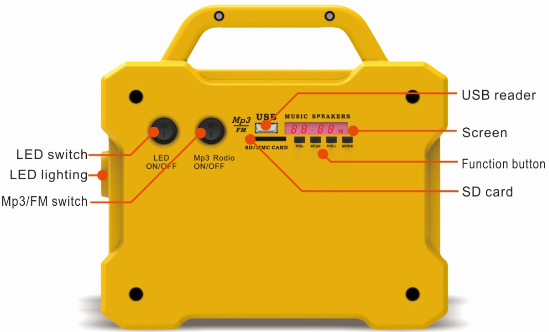 solar lighting system with MP3