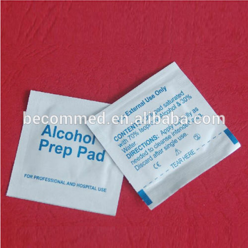 70% isopropyl alcohol pads