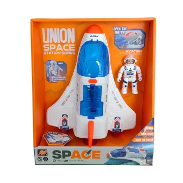 Children's Educational Plastic Space Shuttle Toy with Lights and Sounds