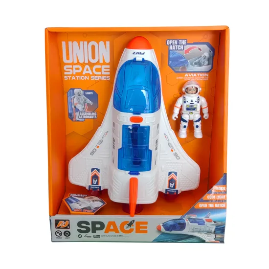 Children's Educational Plastic Space Shuttle Toy with Lights and Sounds
