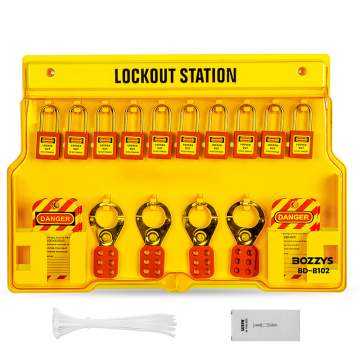 BOZZYS Lockout Tagout Kit: Safety Padlocks, Hasps, and Tags for Accident Prevention