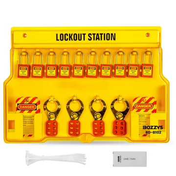 BOZZYS Lockout Tagout Kit: Safety Padlocks, Hasps, and Tags for Accident Prevention