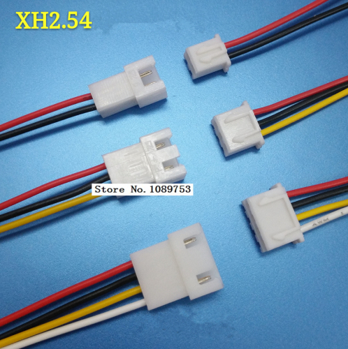 20 Pairs Battery Charging Cable XH2.54 2P 3P 4P XH Plug Male & Female With 100MM Wire