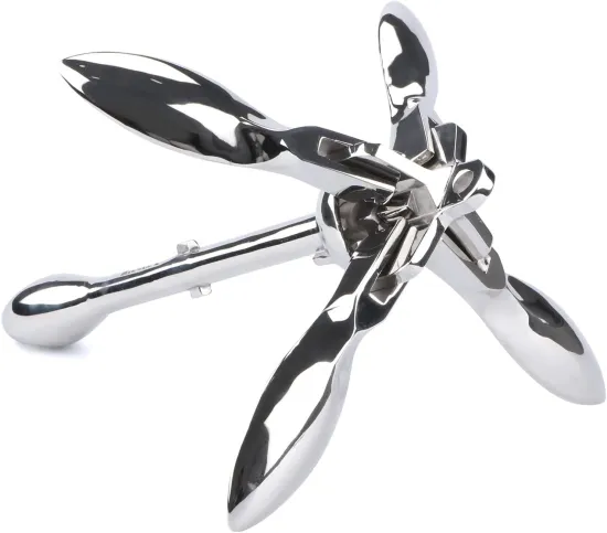 High Quality Stainless Steel Marine Hardware Folding Grapnel Anchor for Small Boats