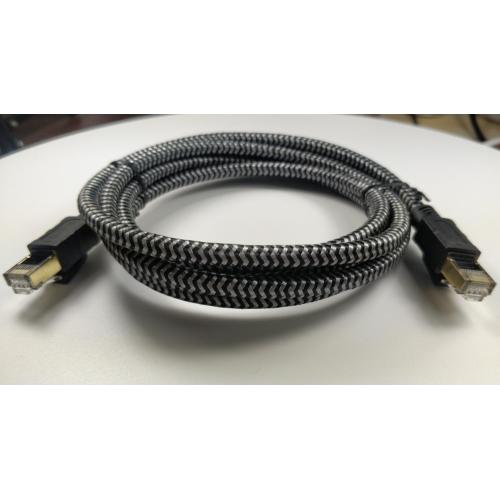 Gold-Nylon-geflochtenes Cat8-Internet-Lan-Patchkabel