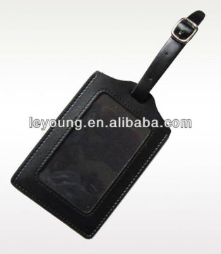Custom Made PU leather luggage tags with insert