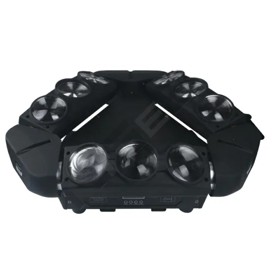 9x12W RGBW 4-in-1 9 Heads Bird Triangle Spider Beam LED Moving Head Light for Disco KTV
