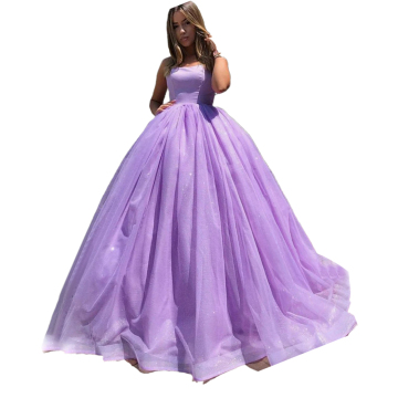 Lilac Sparkly Sequined Ball Gown Quinceanera Dresses for Sweet 15 & Prom