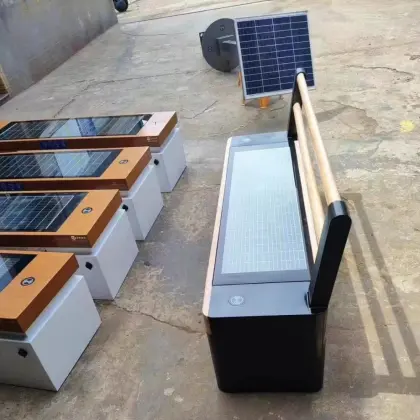 solar powered charging benches