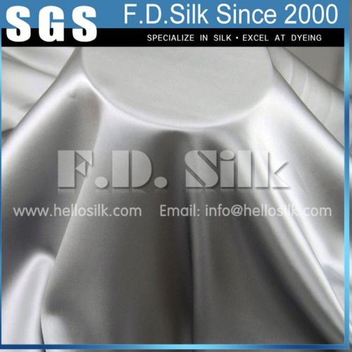 30MM Silk Charmeuse Fabric width 45" Silver Grey No.27 Color