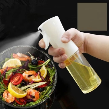 Customizable Kitchen Tools: Reusable 300ml Spray Oil Bottle with Transparent White Logo
