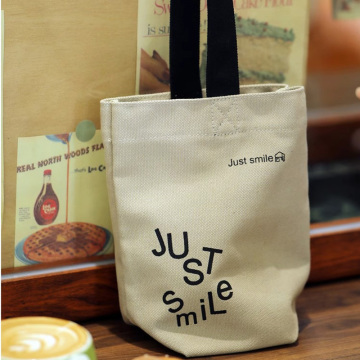 Vintage gift tote for coffee shopping canvas handbag