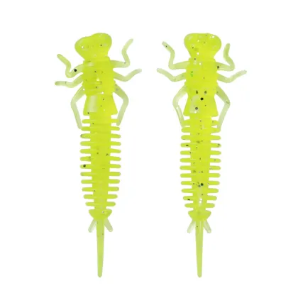 NEWMAJOR 7CM/2G Dragonfly Larvae Bait for Crucian Carp - 10pcs/bag Soft Artificial Bait for Freshwater Fishing