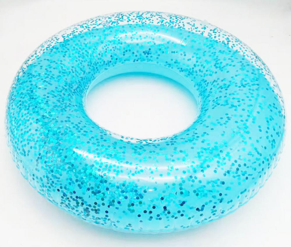 Blue Glitter Swimming Ring Swim Pool 