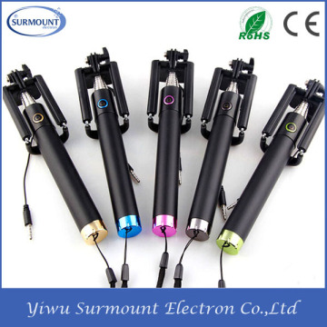 2016 new Cable Take Pole Selfie Stick camera monopod selfie cable selfie stick