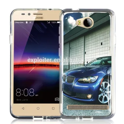 Ultra slim soft plastic epoxy cell phone cover for huawei y3ii