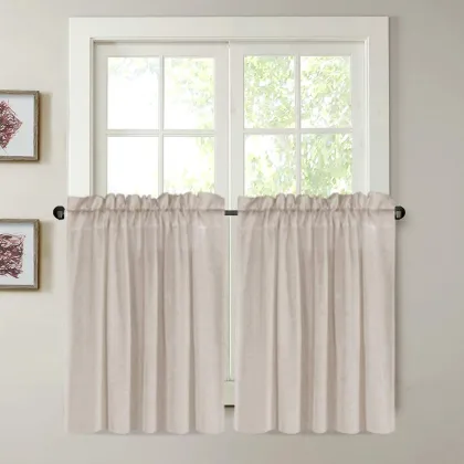 Flax Curtain Valance Small Window Curtains