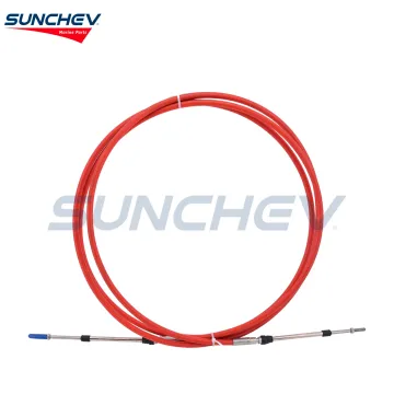 SUNCHEV Boat Throttle Control Cable 9 Feet(Red)For Universal
