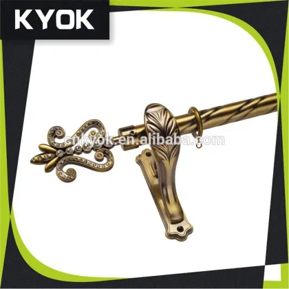 KYOK new designs double curtain rods factory & curtain rod accessory for roman curtain