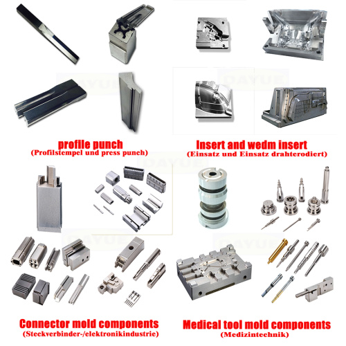 Компоненты пресс-формы wedm вставки и контурные штампы