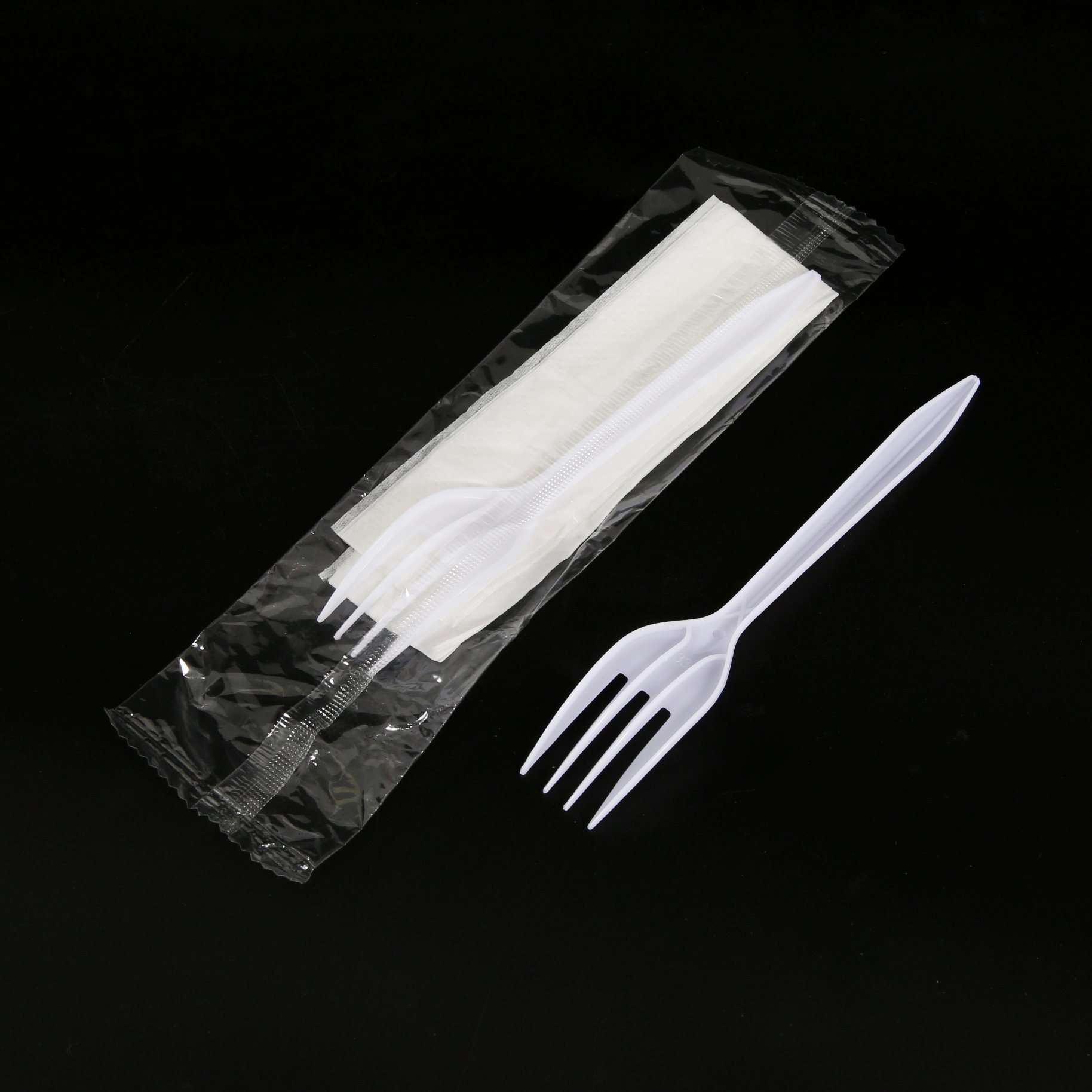 High Quality White Plastic Cutlery Fork Spoon