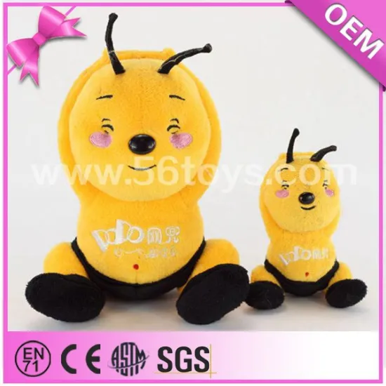 Custom stuffed little animal baby for kids short plush bee toy