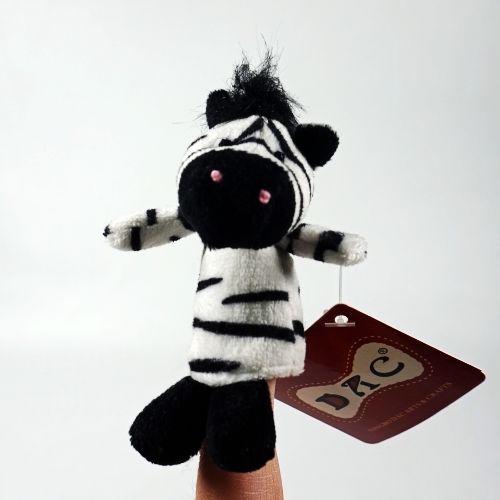 zebra finger puppet