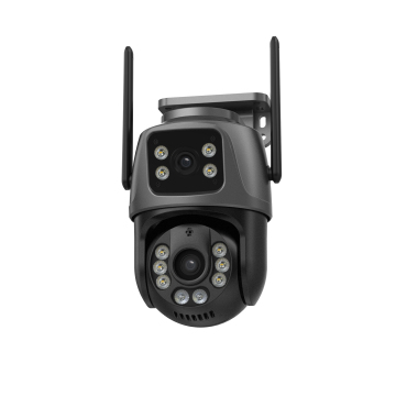 ICsee Outdoor 6MP Dual Lens PTZ IP Security Camera with WiFi Tracking and Two-way Audio