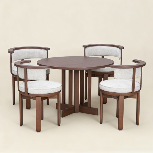 Upholstered Swivel Dining Chair with Timeless Design