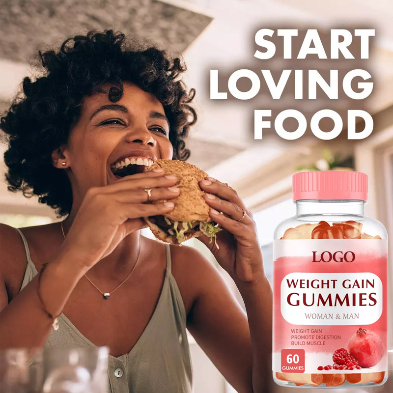 OEM/ODM 100% Pure Vegan Natural Appetite Booster Weight Gain Gummies Natural Flavor Weight Gain Vitamins gummies