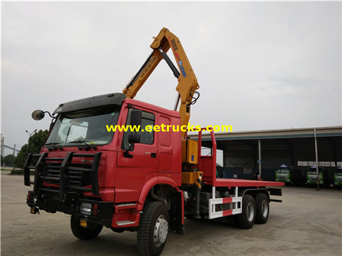 Sinotruk 10 gurudumu 12ton lori cranes