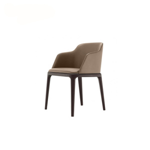 Poliform Armrest Leather Grace Dining Chair