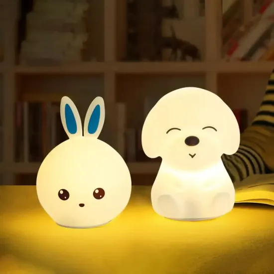 Cute LED Rabbit Bunny Shaped Nightlight for Kids