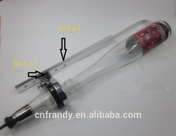 Pump with frame and bottle for perfume bar