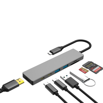 USB-C-Hub 7 in 1 USB C-Adapter