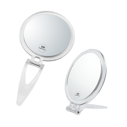 Handheld 20x Magnifying Mirror with Folding Handle