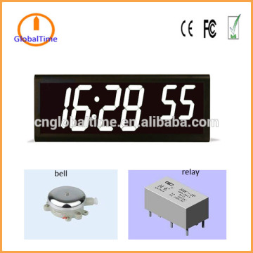 indoor 4 inch 6-digit 7-segment White LED synchronized time clock