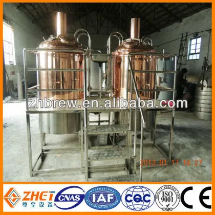 red copper micro craft beer brewing machine