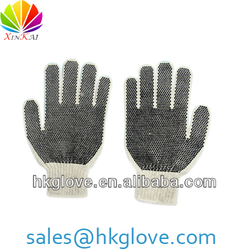 Black Pvc Dotted Working Glove HKA4091