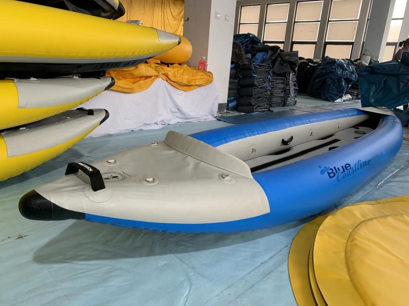 4m Length Double Drop Stitch Foldable PVC Inflatable Kayak for River Fishing (OEM ODM Available)
