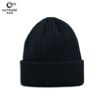 Low Moq Custom Logo Embroidered Solid Color Winter Beanie Hats for Wholesale