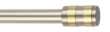 Cylindrical two-tone head curtain rod