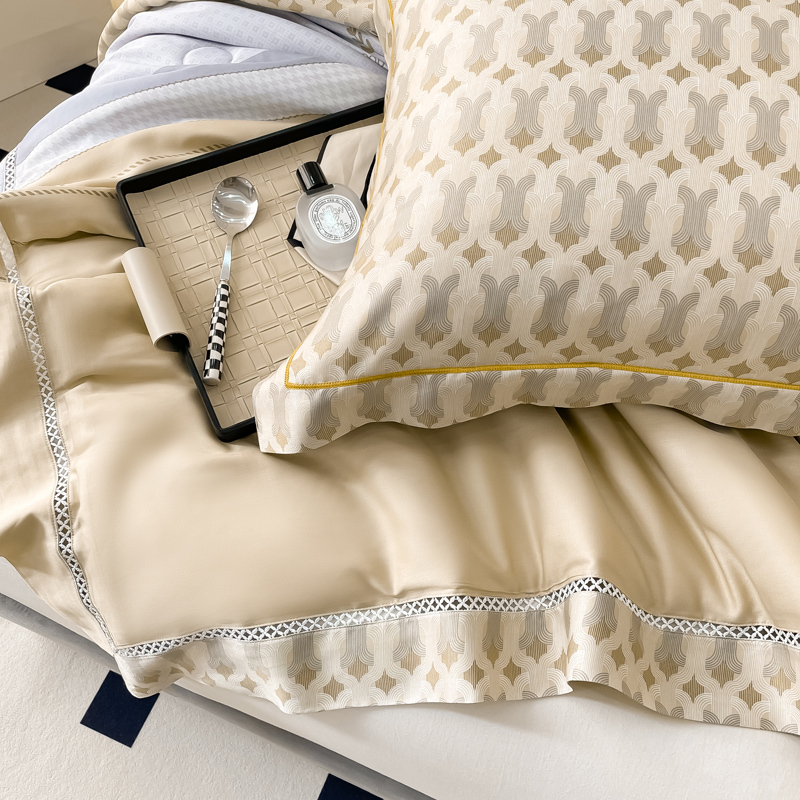 Pigment Printed Stripe Design Modal Bedding Set