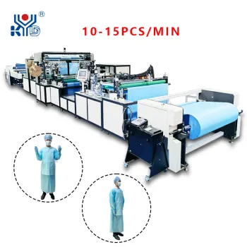 Disposable Surgical Gown Non Woven Nurse Doctor Uniform Top Wear Scrubs With Two Pockets Making Machine