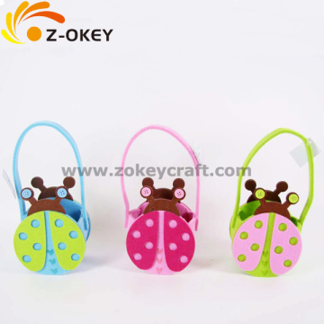 Personalized design Ladybug shape felt basket decoration Yiwu hot sale