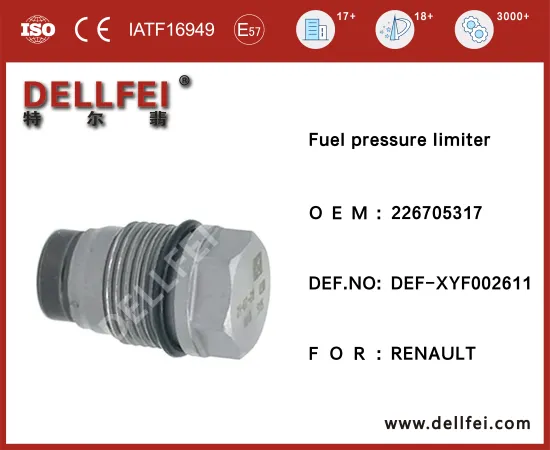 Fuel rail pressure limiter 226705317 For RENAULT