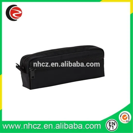 Black 600D Polyerster Pencil Case