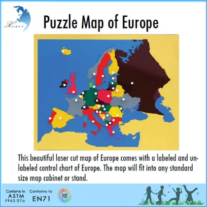 Montessori preschool EN71 wooden montessori materials world maps