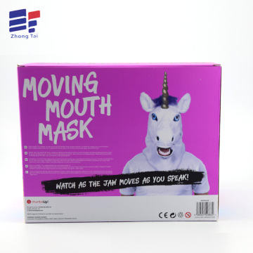 Color paper box for packaging mask